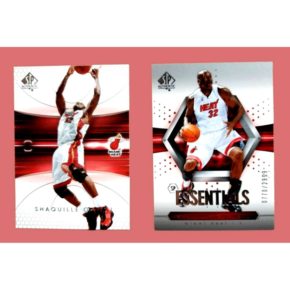 2004-05 SP AUTHENTIC SHAQUILLE O'NEAL Basketball Card 45 & ESSENTIAL #111 LOT X2